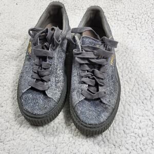 PUMA Suede Platform Elemental Grey Women's size 8.5 US